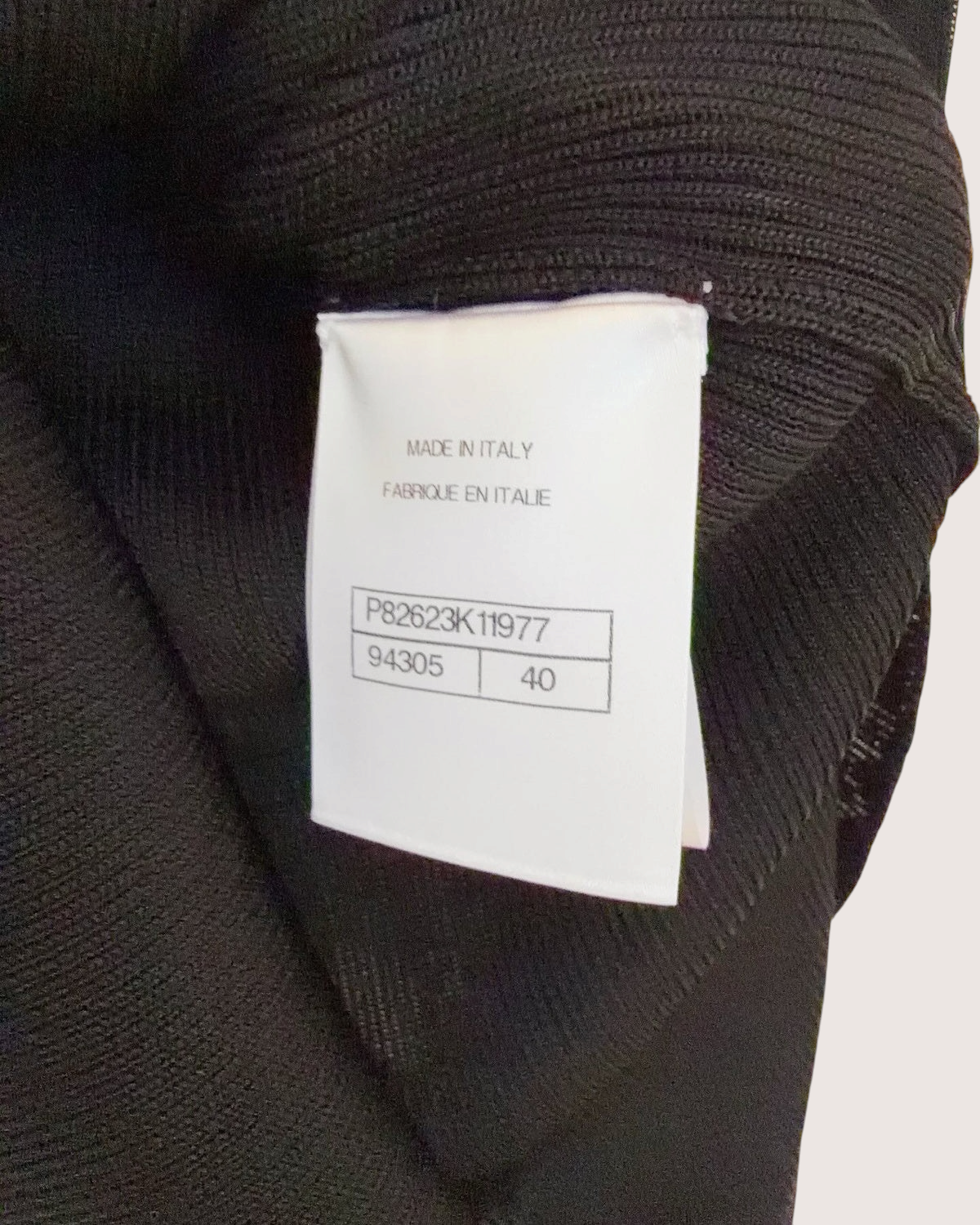 Chanel 26A Ribbed Cardigan Black FR 40