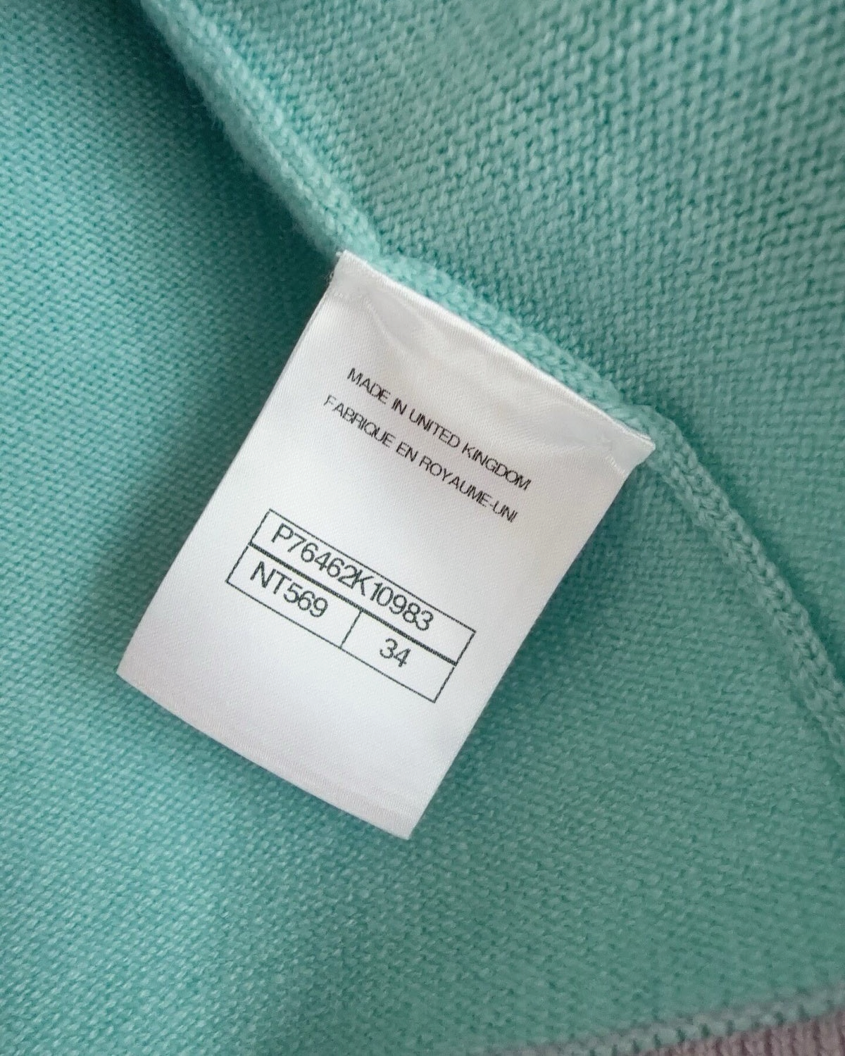 Chanel 24C Cashmere Cropped Cardigan Blue, Purple FR 34