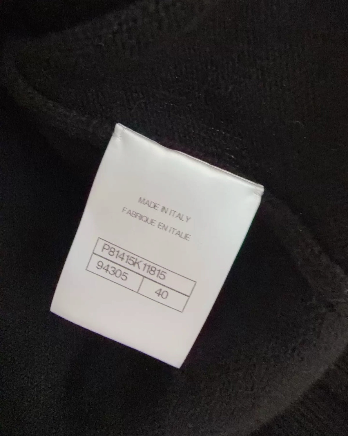 Chanel 26S V-Neck Vest Black FR 40