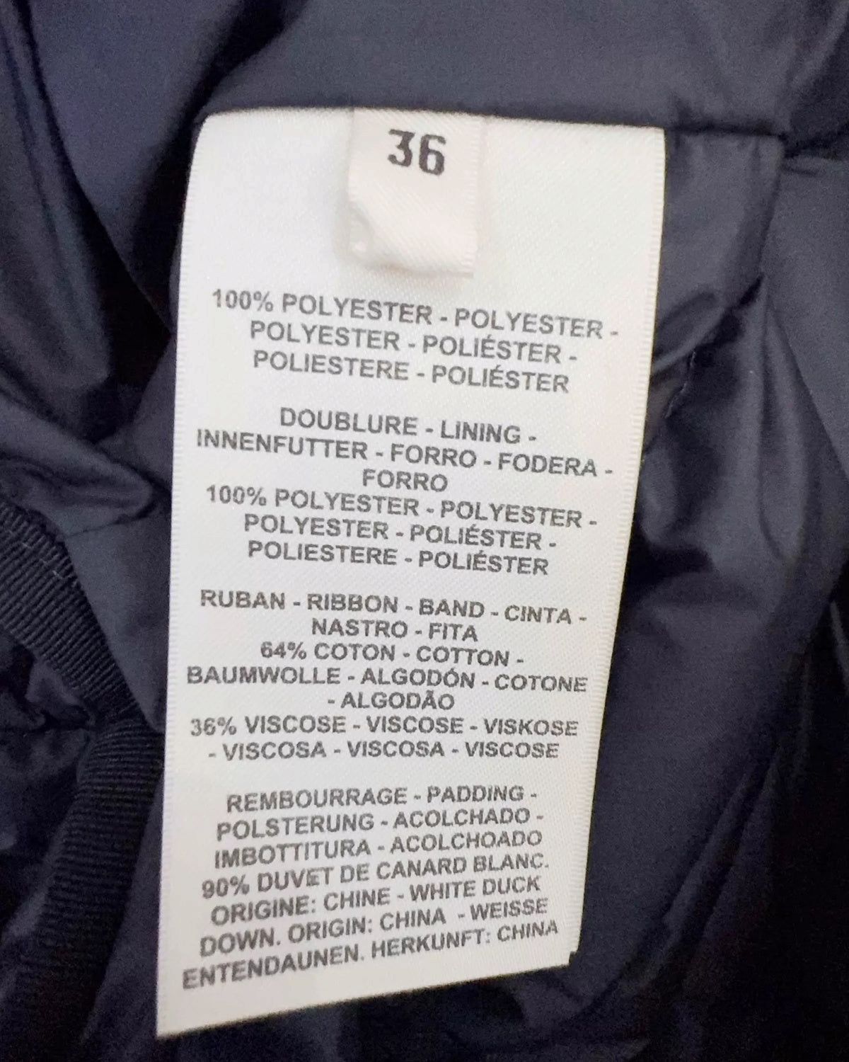 Hermès Quilted Down Jacket Black FR 36