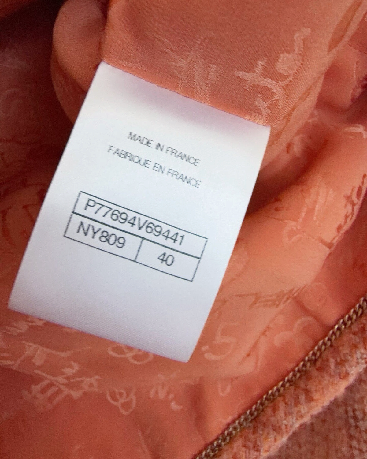 Chanel 24A Tweed Jacket Orange FR 40