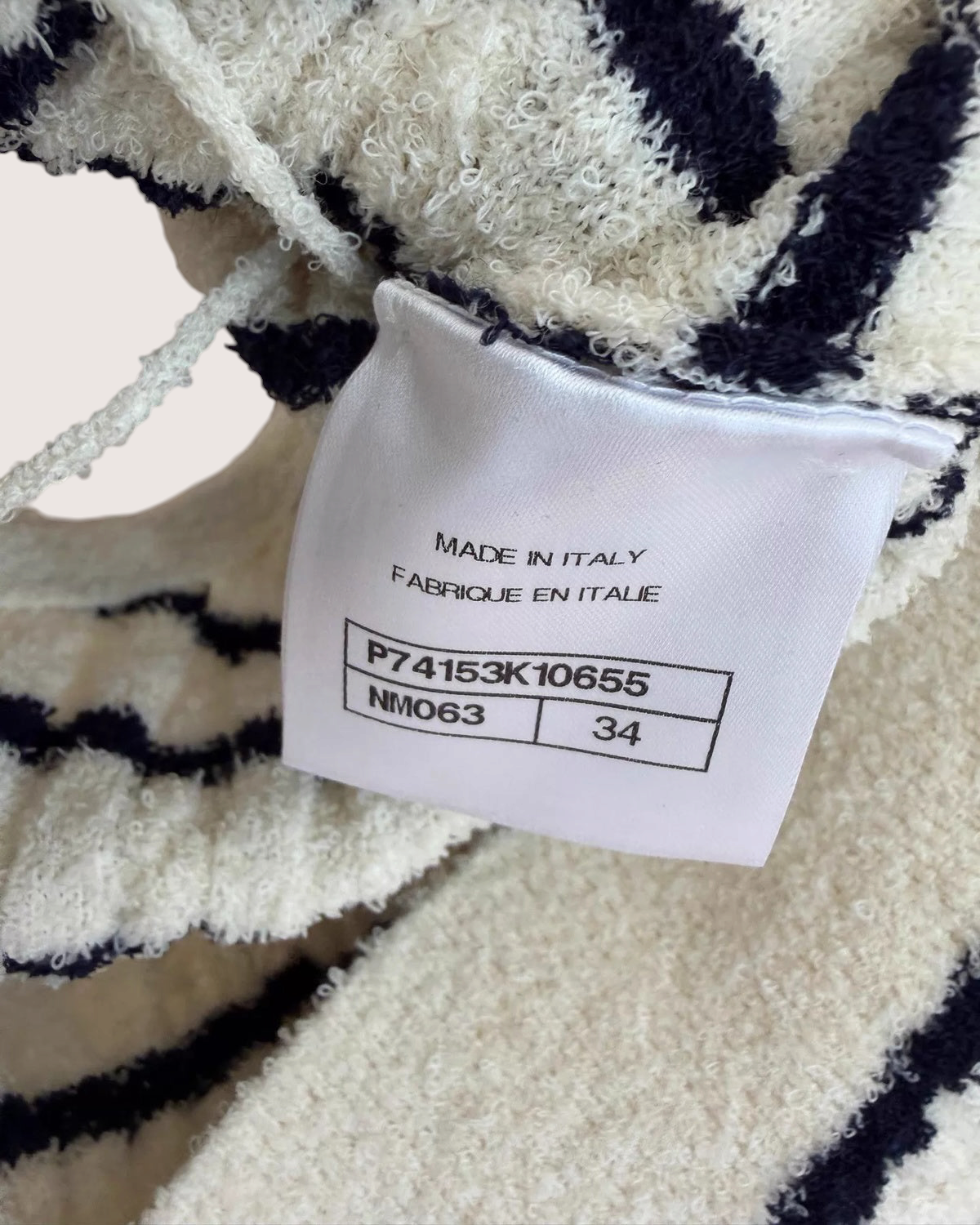 Chanel 23C Striped Mid-Length Dress