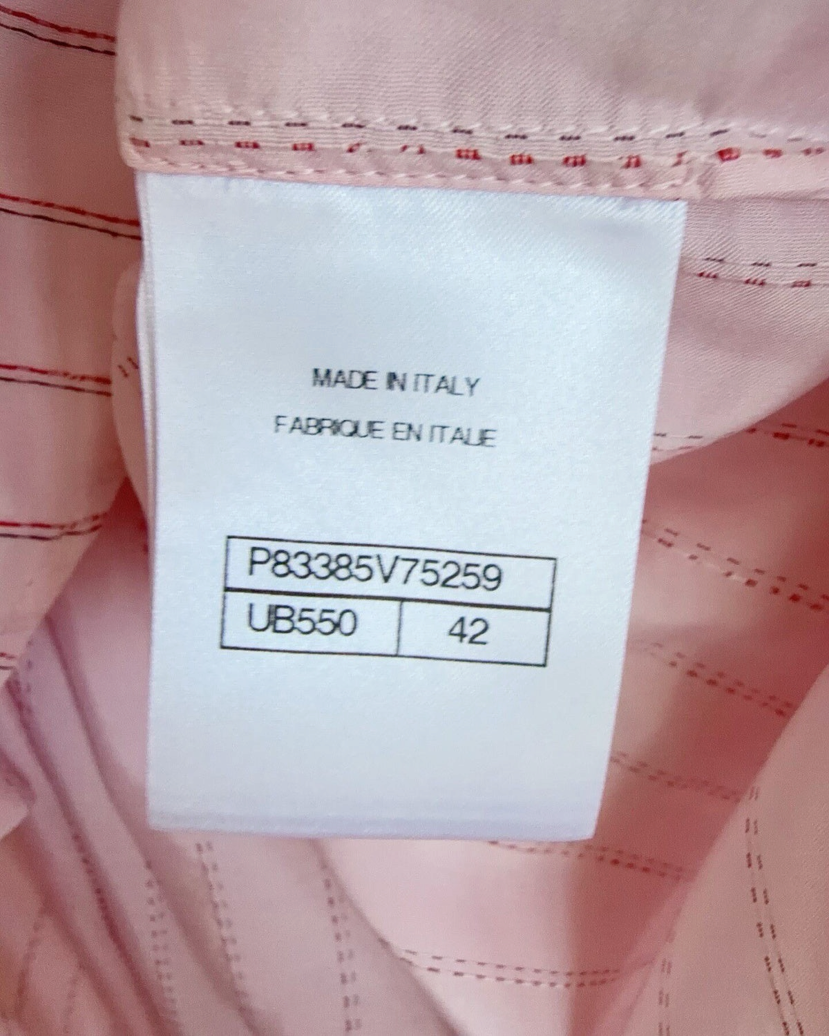 Chanel 26B Striped Shirt Pink, Red FR 42