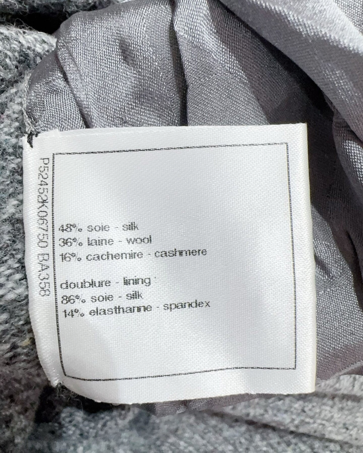 Chanel Floral Sweater Grey, Pink, Multicolor FR 36
