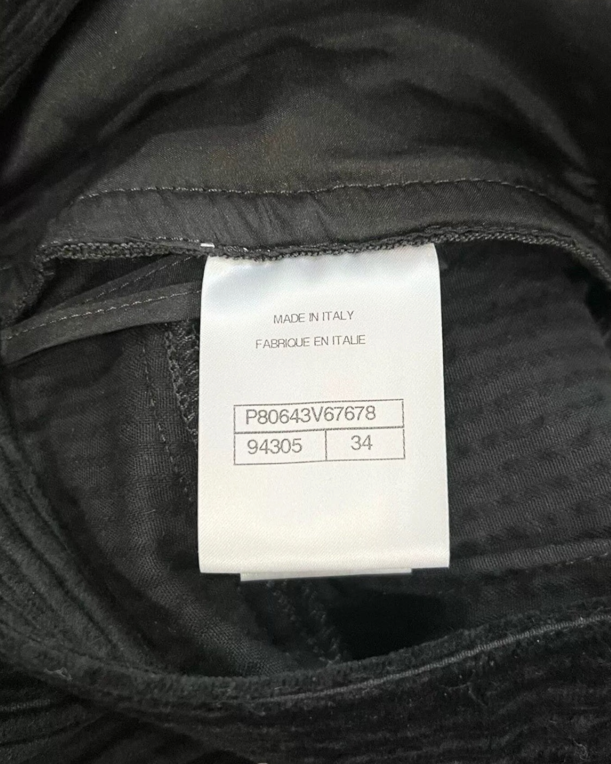 Chanel 25K Wide-Leg Trousers Black FR 34
