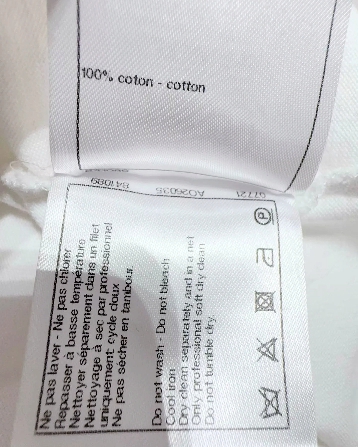 Chanel 22S Openwork Logo T-Shirt White FR 34/36
