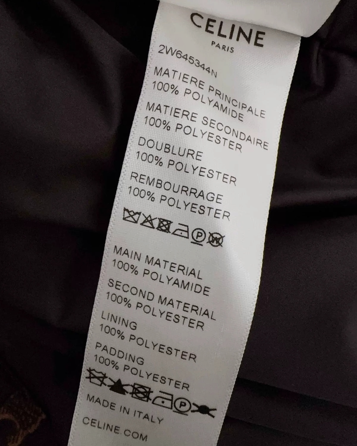 Celine Monogram Puffer Jacket Navy, Brown FR 36