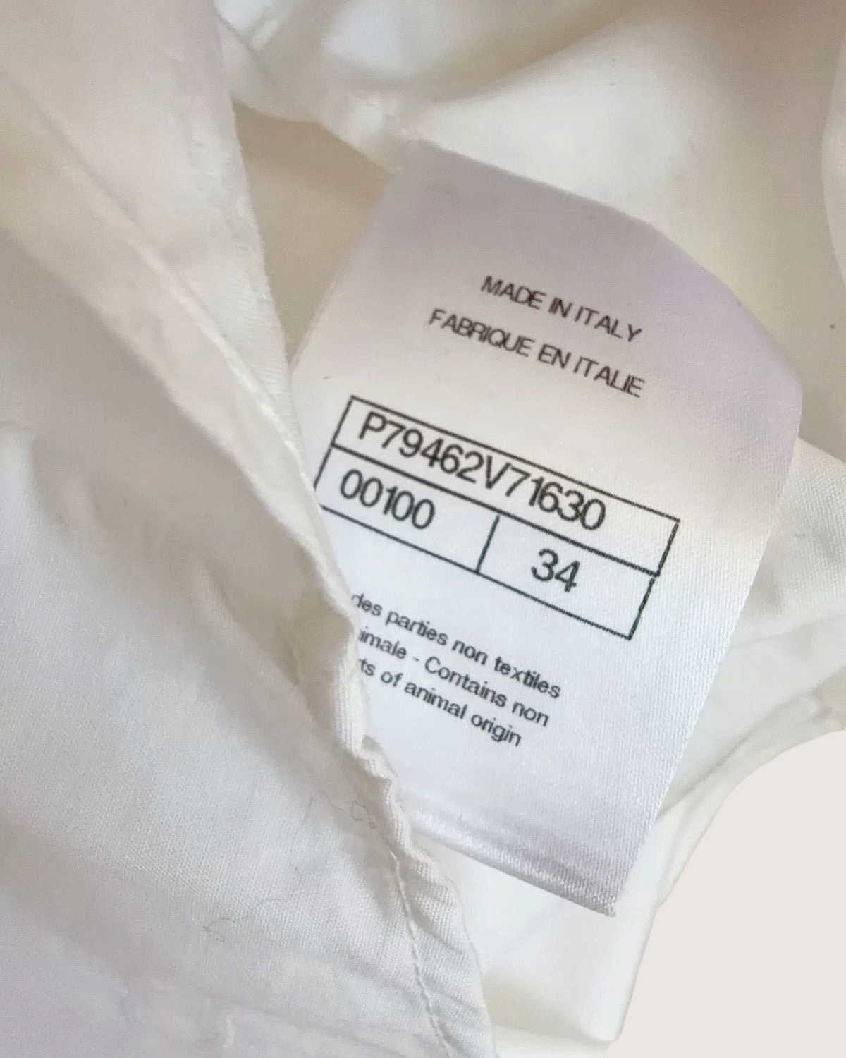 Chanel 25S Sequin Bird Logo Shirt White FR 34