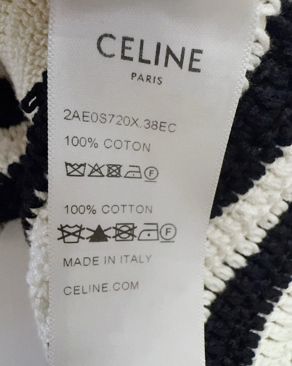 Celine Striped Mini Skirt Navy, White FR 38