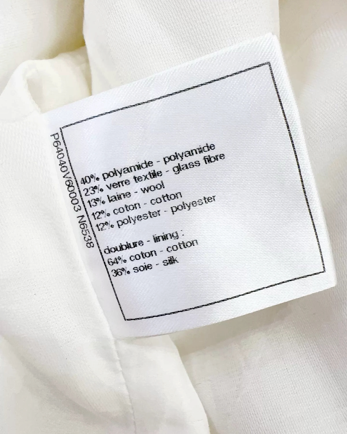 Chanel 20S Tweed Coat White, Grey FR 34
