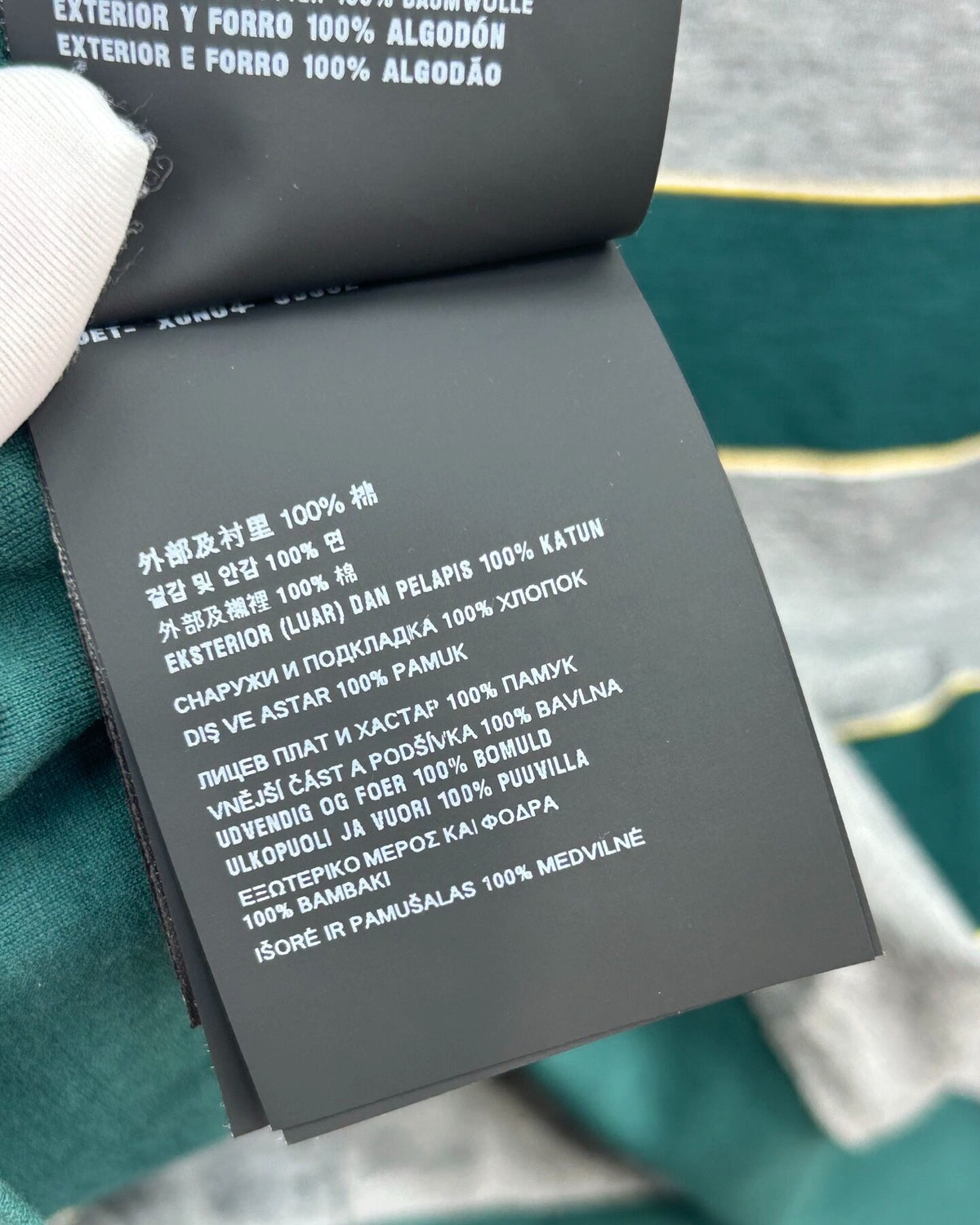 Miu Miu Striped Long-Sleeve Top Green, Grey FR 36