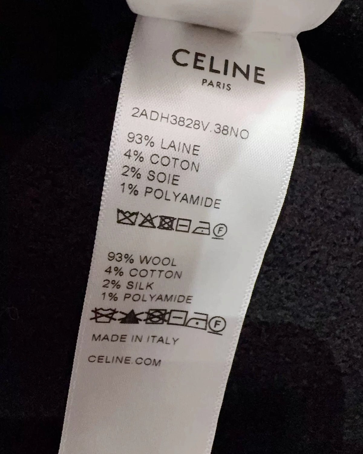 Celine Wool Braid-Trim Military Jacket Black, Gold FR 38