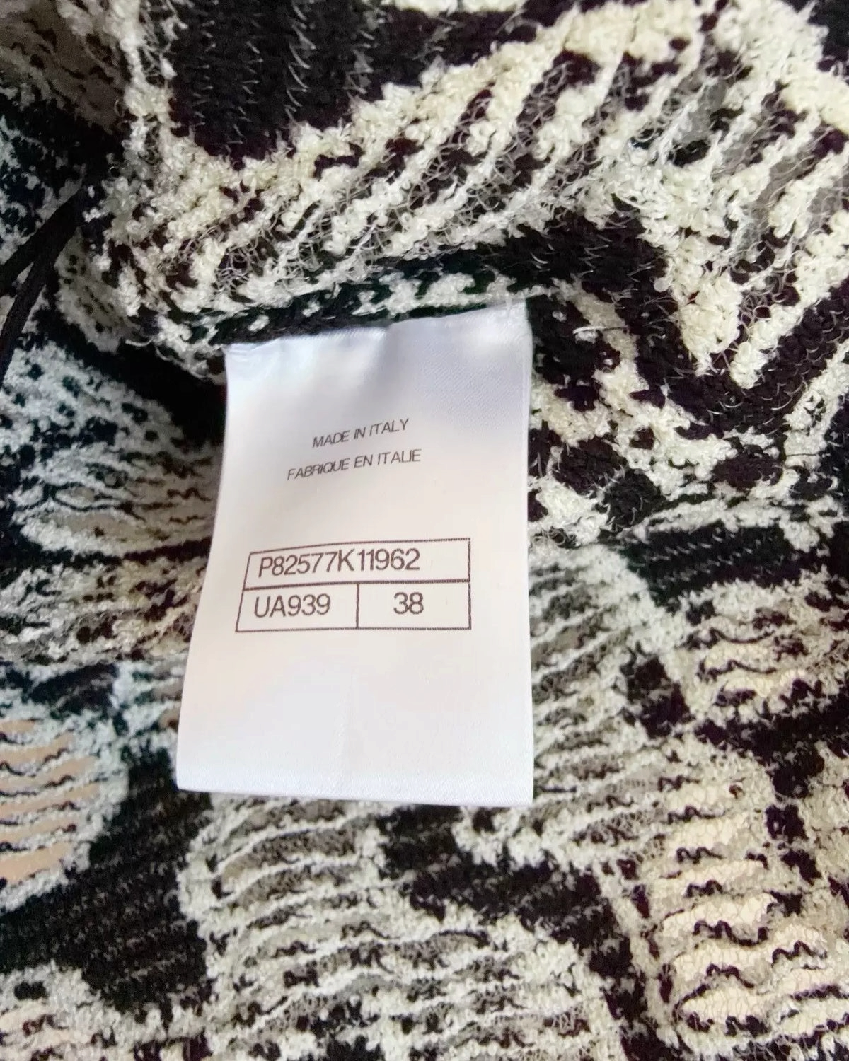 Chanel 26A Embroidered Lace Fringed Jacket Black, White FR 38