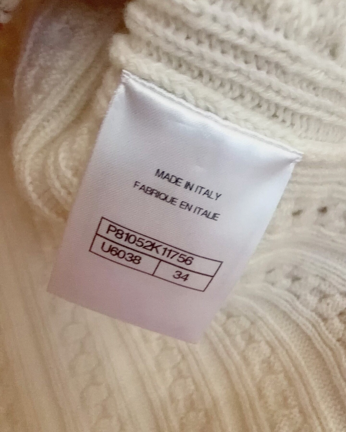 Chanel 26C Cashmere Cable Cardigan Beige/Ecru, Brown, Pink FR 34