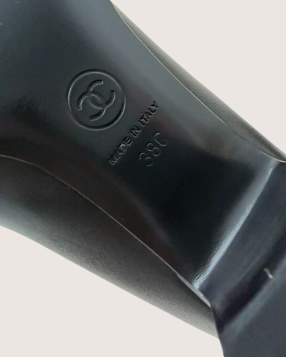 Chanel 23B Mary Jane Pumps Black EU 38