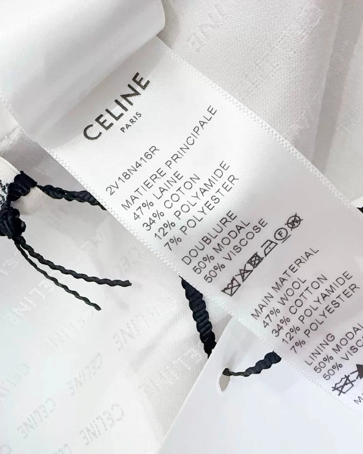 Celine Bouclé Tweed Jacket Blue, White FR 36