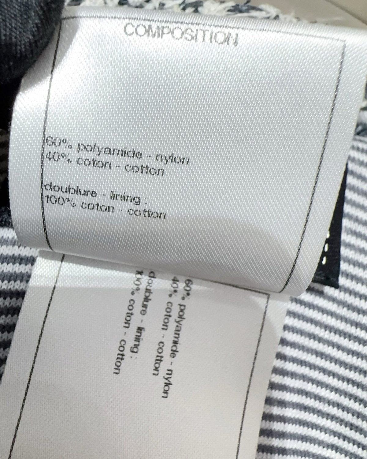 Chanel 15P Bouclé Tweed Jacket Black, White FR 34