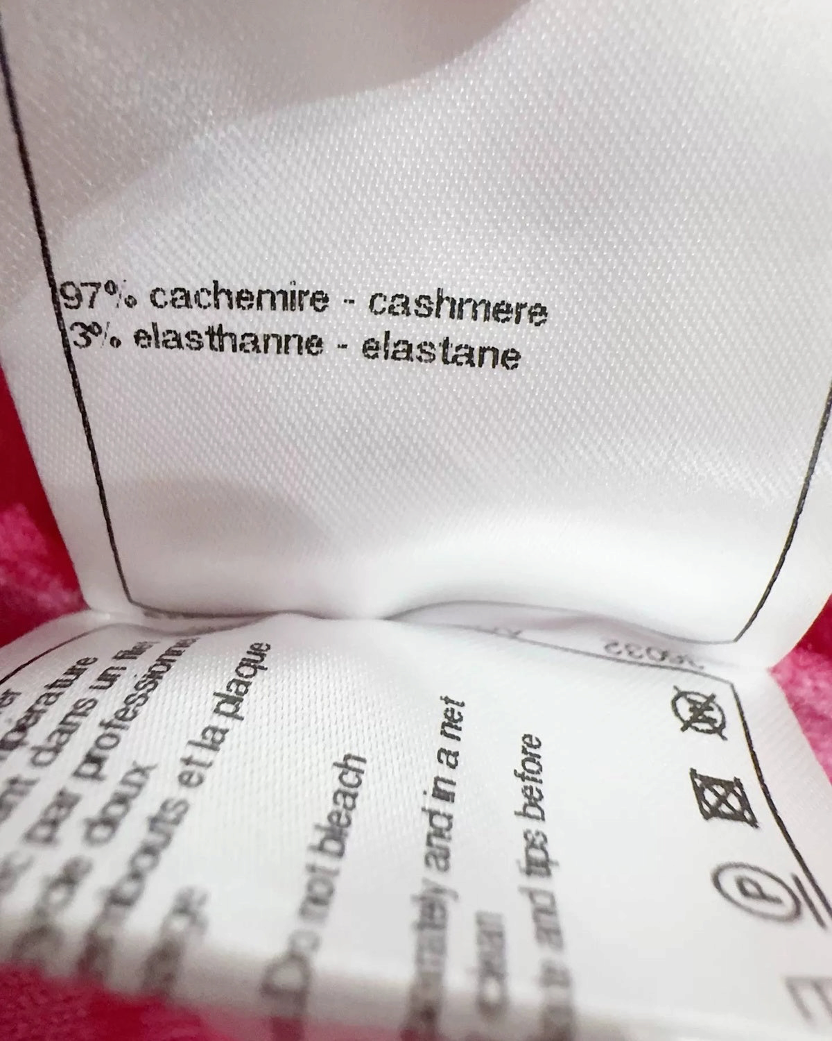 Chanel Logo Cashmere Trousers Pink FR 34