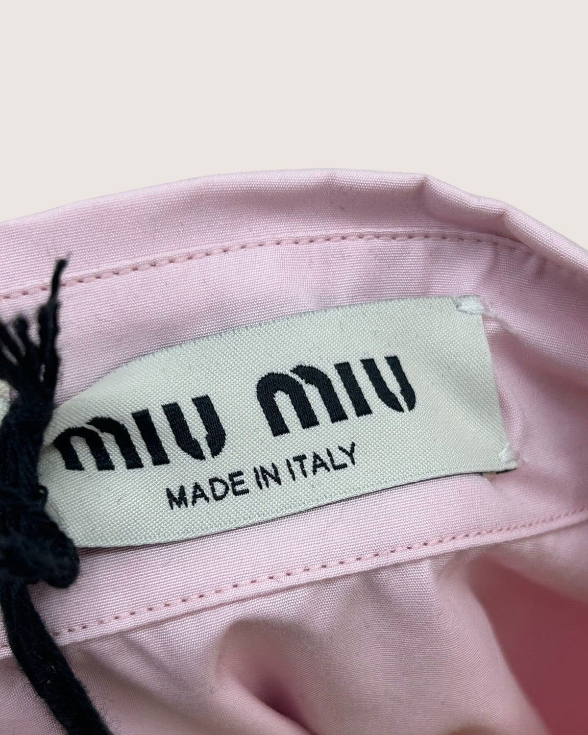 Miu Miu Embroidered Logo Shirt Pink FR 34