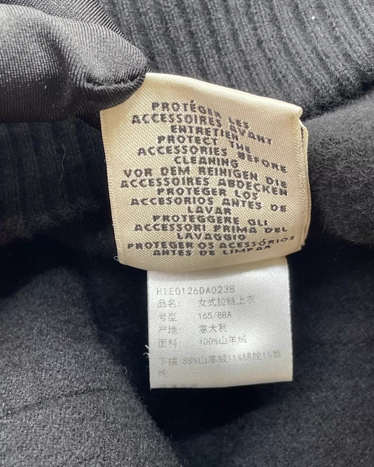 Hermès Hermes Cashmere Zip-Up Jacket Black FR 38