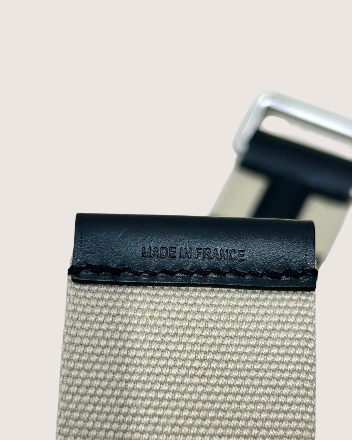 Hermès Nomade Canvas H-Buckle Belt Beige/Ecru, Black One Size