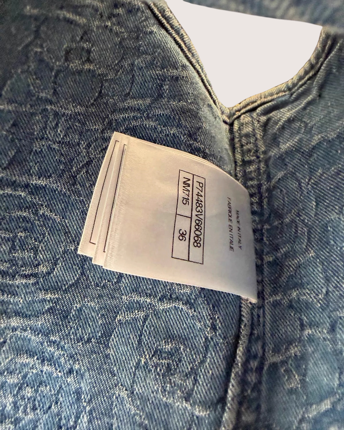 Chanel 23P Denim Camellia Tank Top