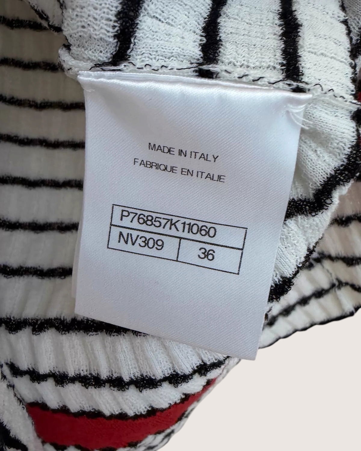 Chanel 24P CC Logo Striped Short-Sleeve T-Shirt