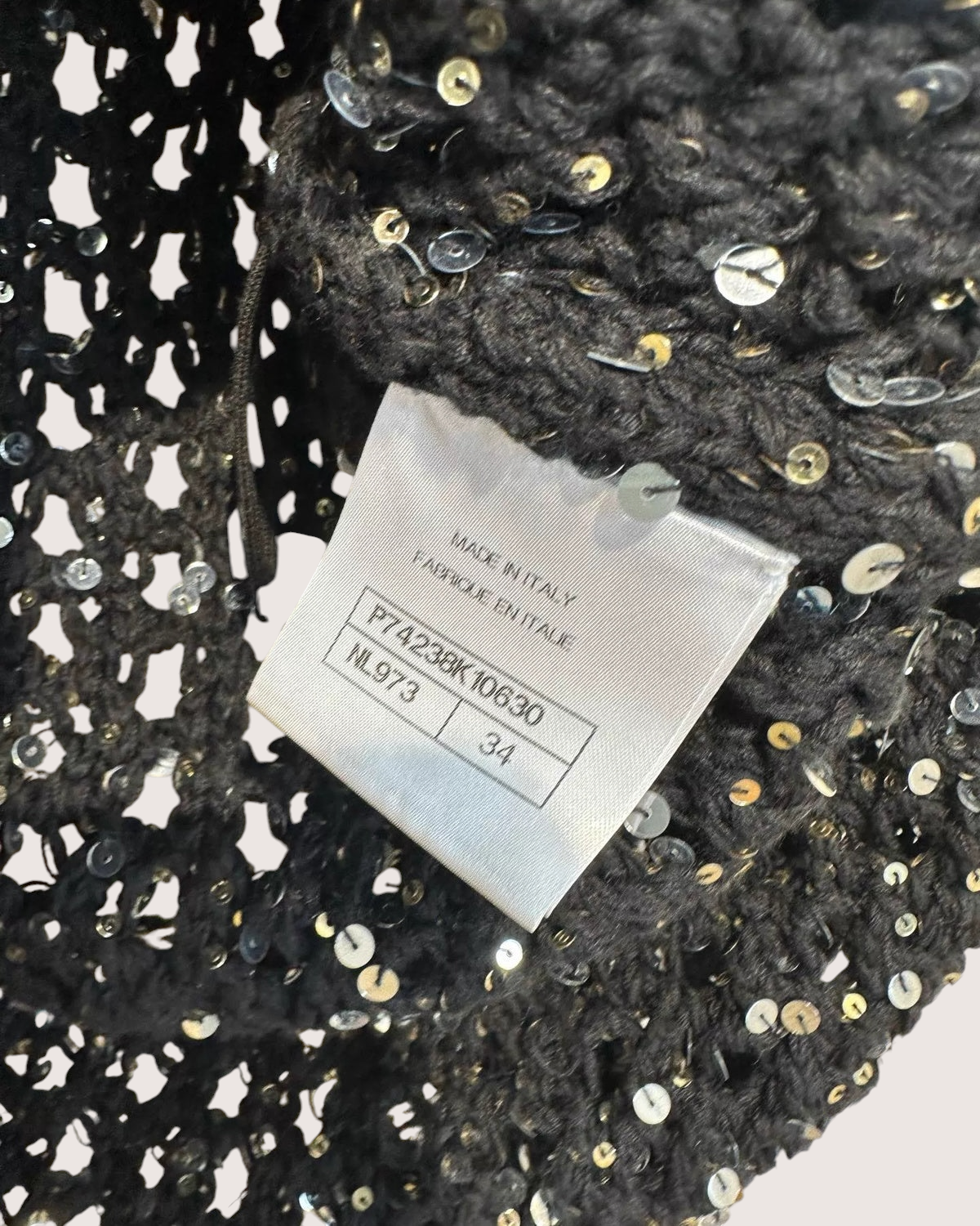 Chanel 23C Sequin Cardigan