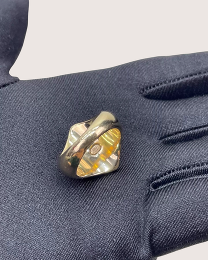 Chanel 21B Rhinestone X-Motif Ring