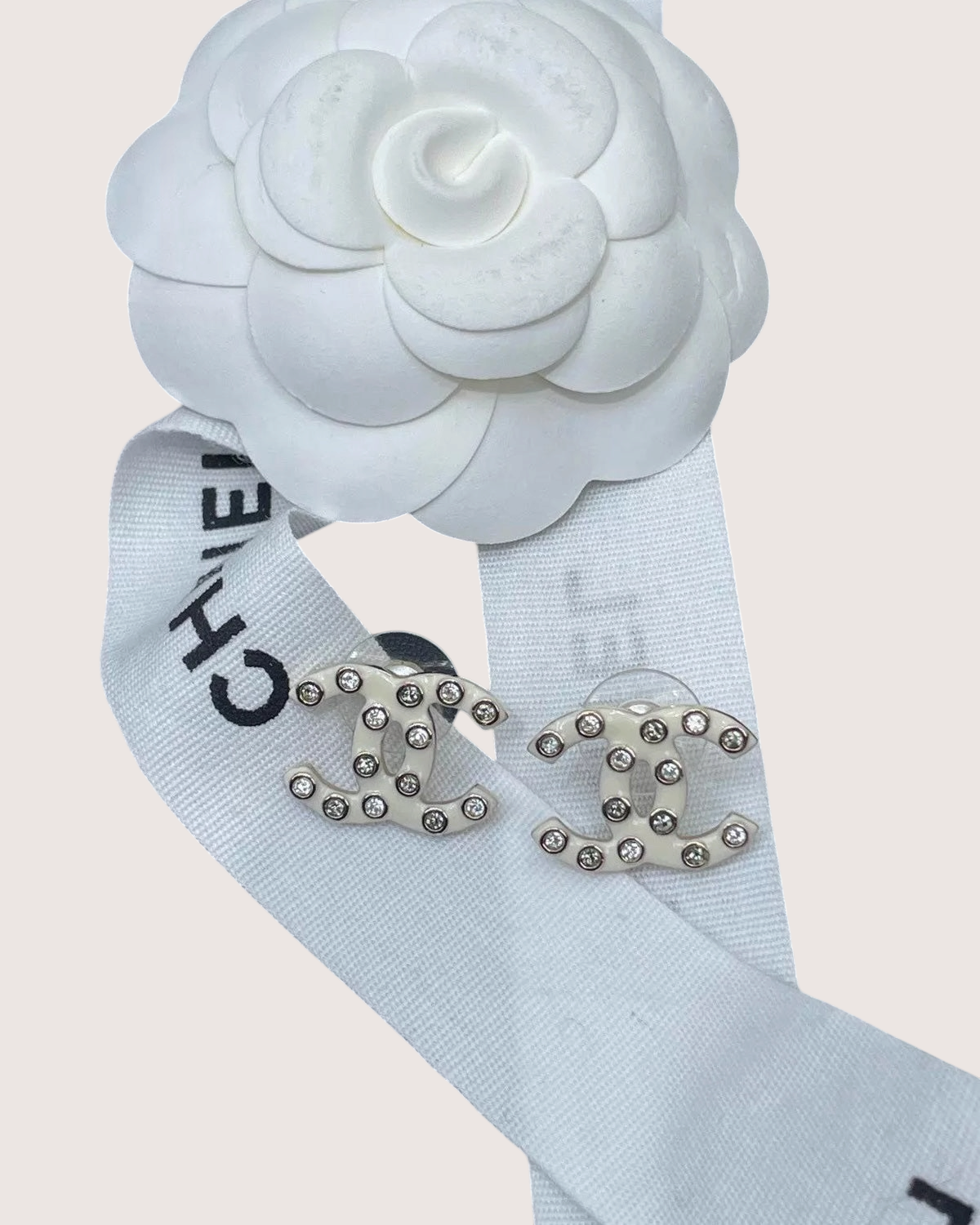 Chanel 19C Rhinestones CC Earrings