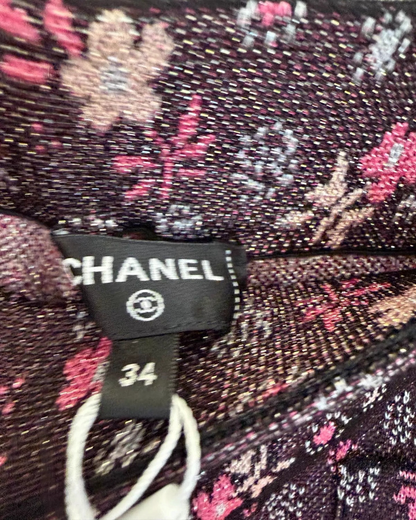 Chanel 24B Floral Wide-Leg Trousers