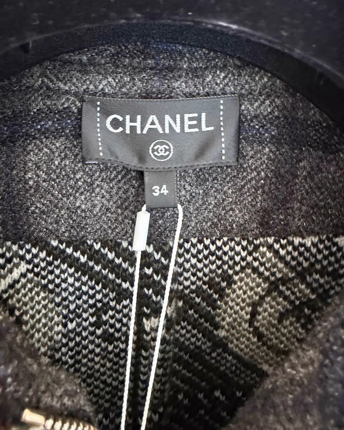 Chanel 24A Zip-Up Tweed Jacket