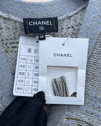 Chanel 25B Sequin Cashmere Cardigan