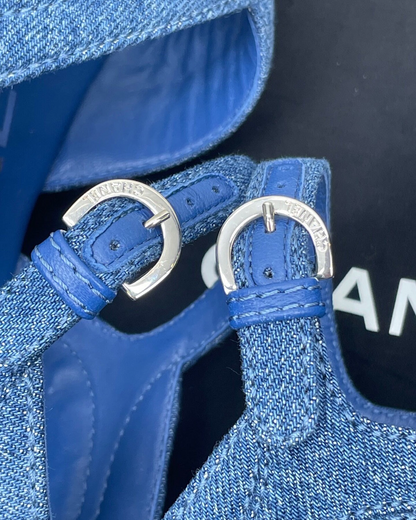Chanel 25C Denim Sandals