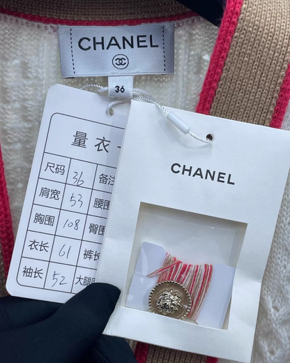 Chanel 26C Sequin Floral Patch Cardigan