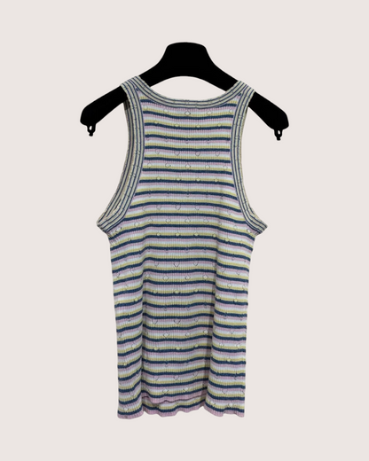 Chanel 25P Striped Tank Top