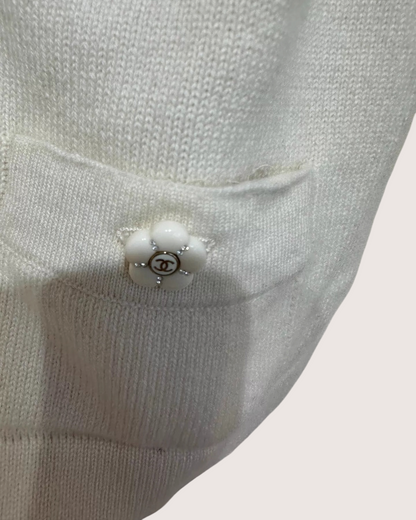 Chanel 23K Camellia Cashmere Vest