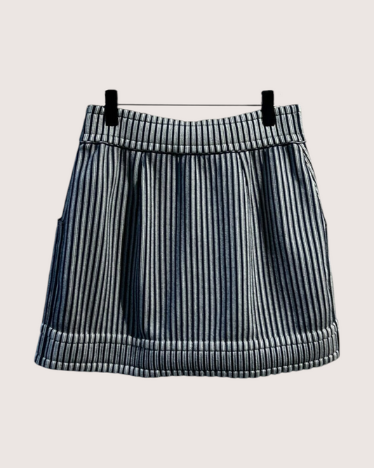 Chanel 25P Striped Mini Skirt