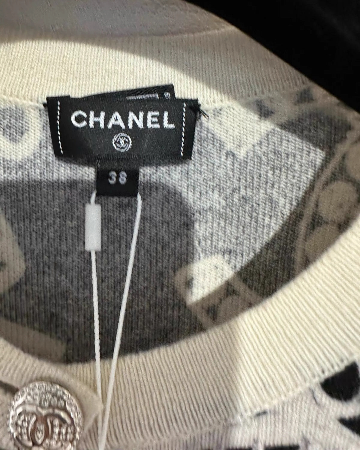 Chanel 23N Logo Cashmere Cardigan