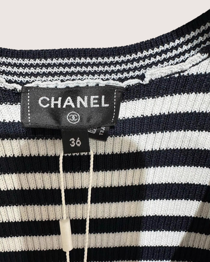 Chanel 23C Striped Tank Top