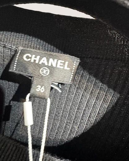 Chanel 25K Knit Bow Sweater Top