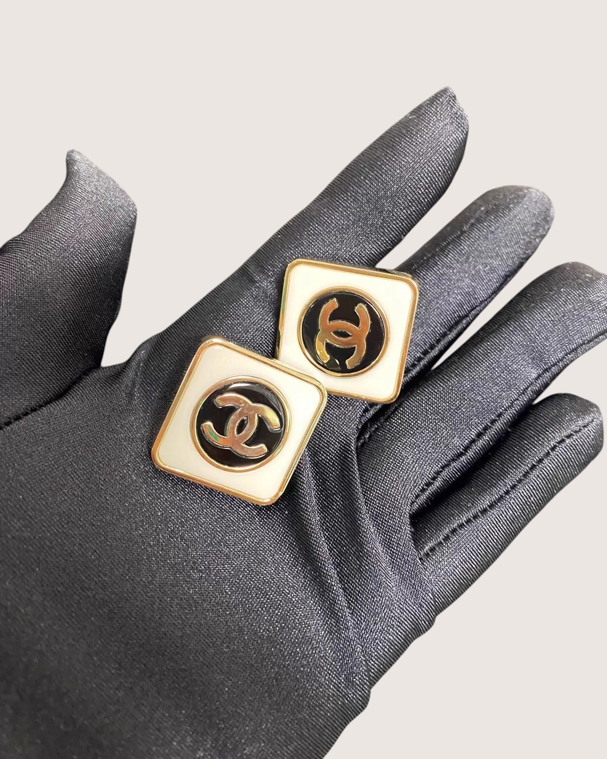 Chanel Square CC Earrings