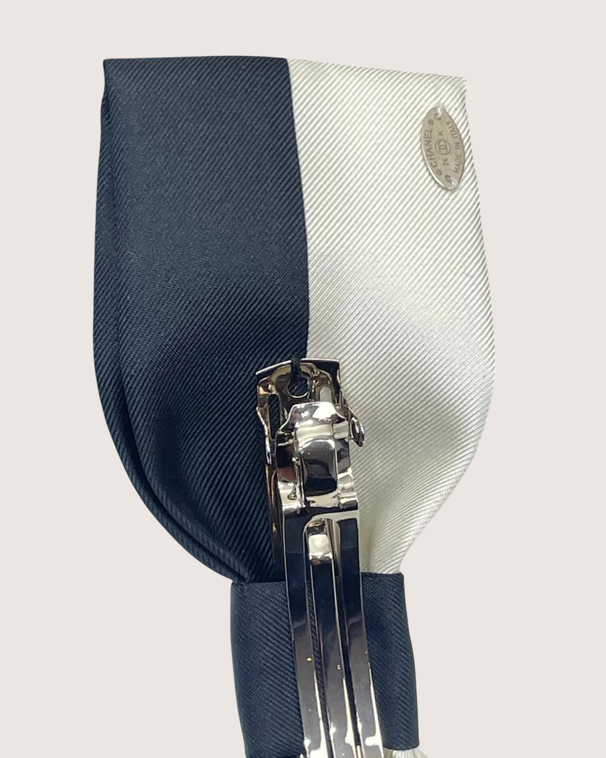 Chanel 24K Logo Bow Barrette