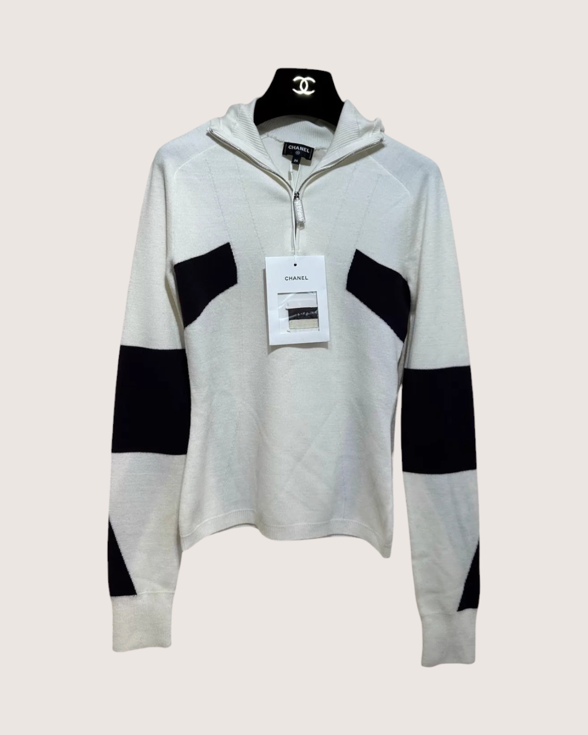 Chanel 24N Half-Zip Hooded Sweater