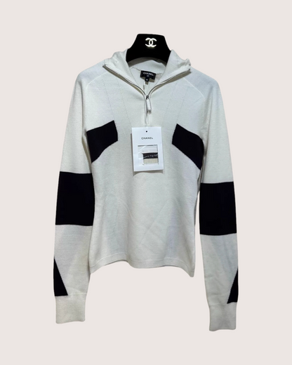Chanel 24N Half-Zip Hooded Sweater