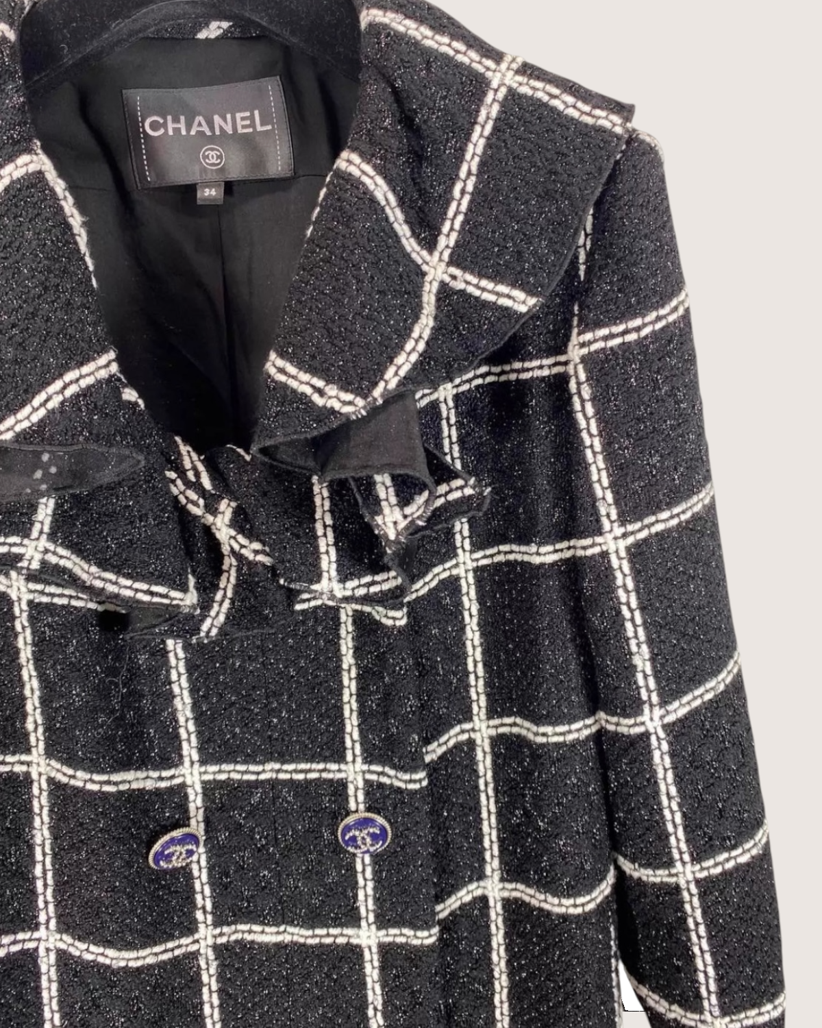 Chanel 20S Plaid Tweed Jacket