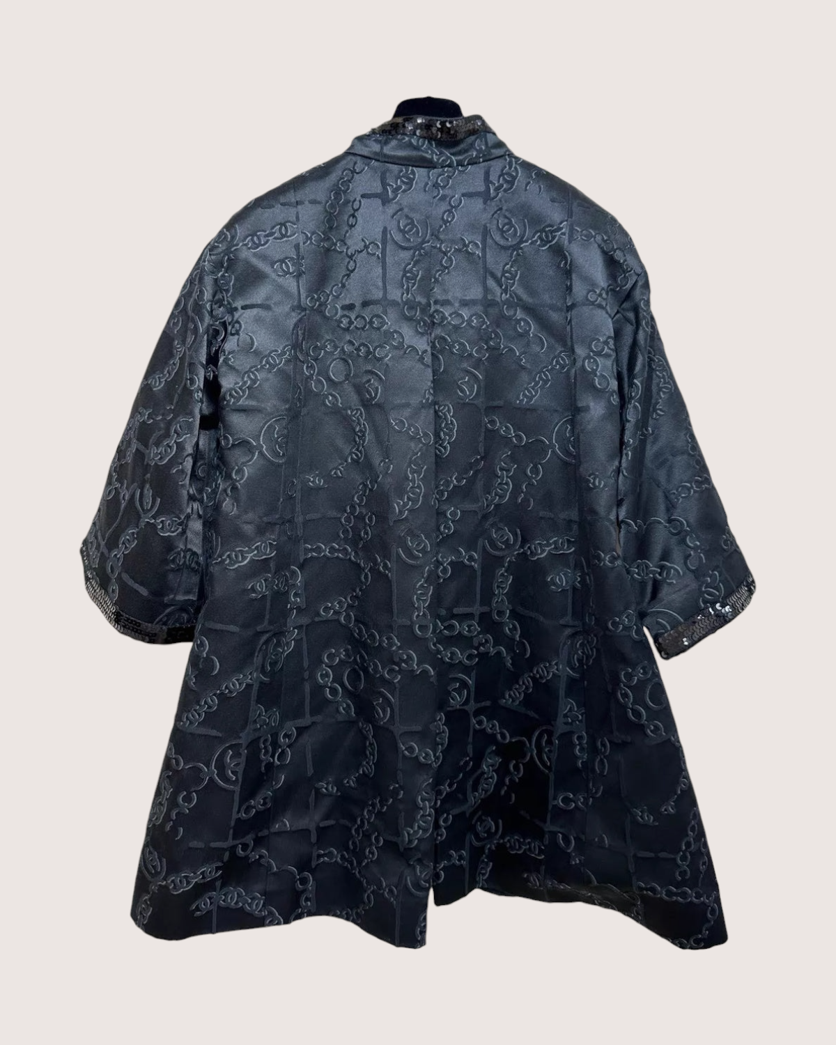 Chanel 22S Button-Up CC Sequin Jacket