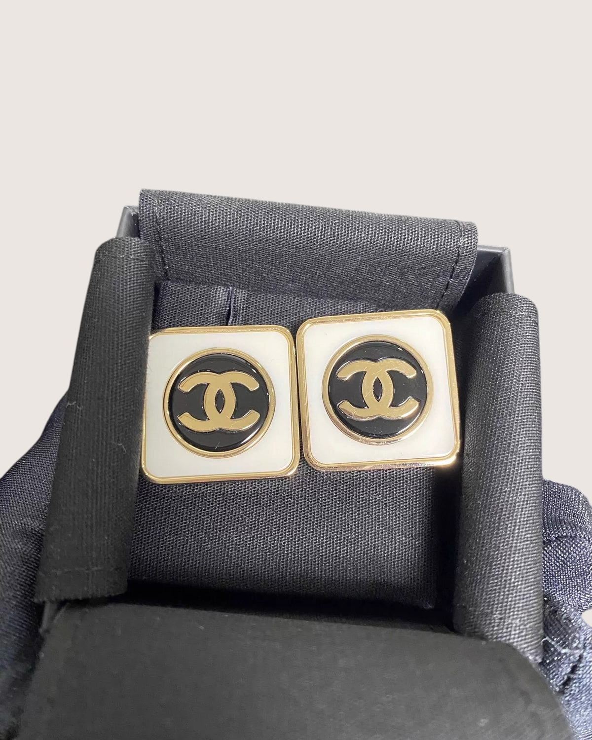 Chanel Square CC Earrings