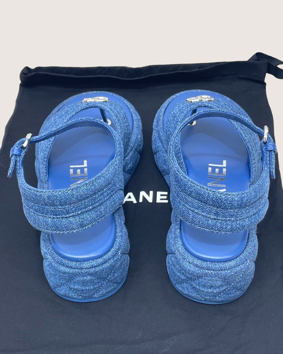 Chanel 25C Denim Sandals