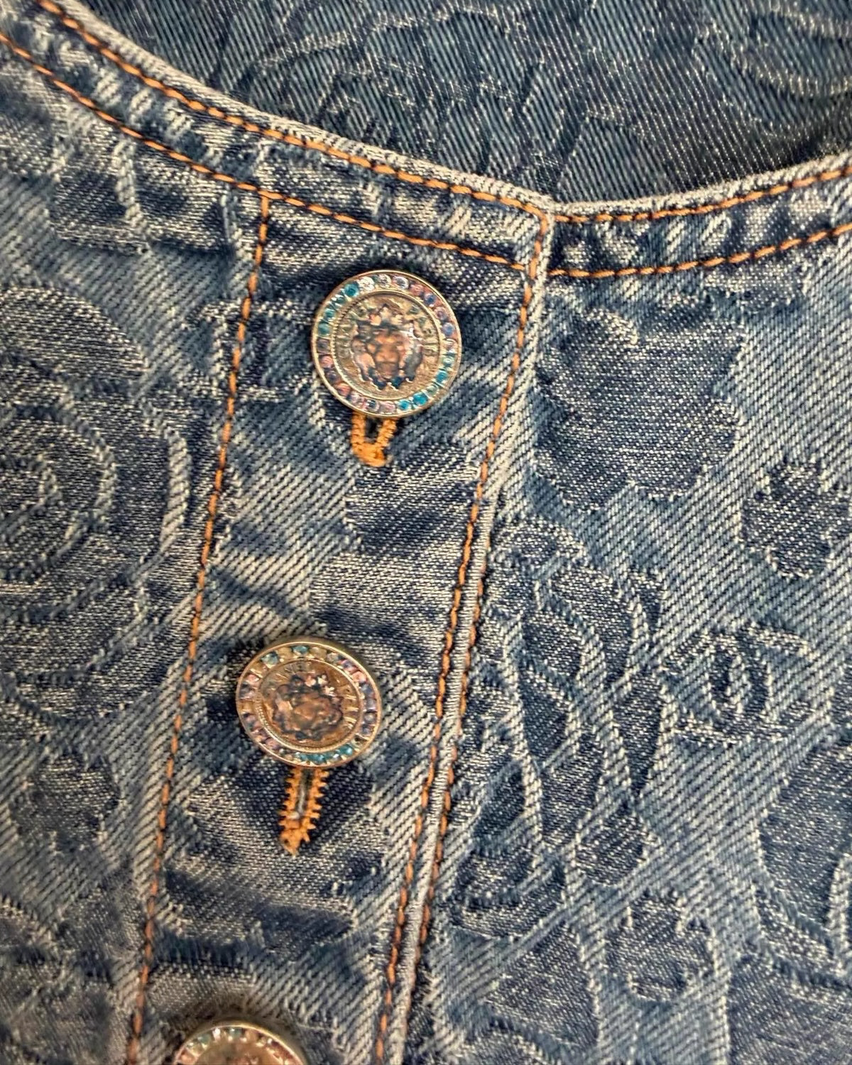 Chanel 23P Denim Camellia Tank Top